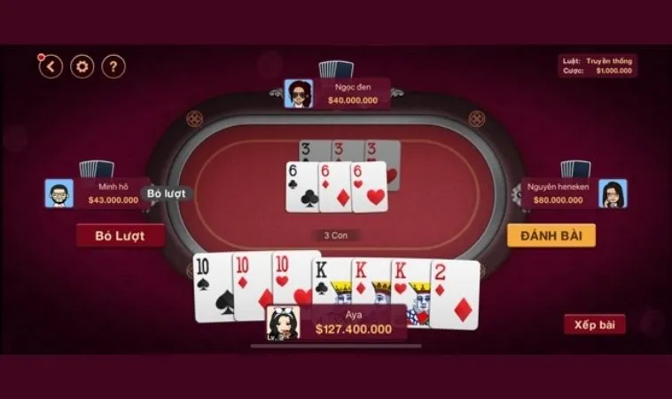 Bàn chơi Tiến Lên Miền Nam 99OK